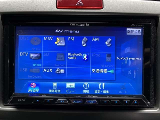 社外メモリナビ、フルセグTV付き、Bluetoothオーディオ・ミュージックサーバー・DVDビデオも再生可能です！ナビ付き条件でお探しの方は必見です！
