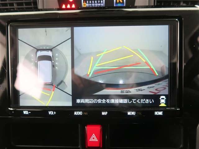 全方位カメラ付きで車庫入れもらくらくです。