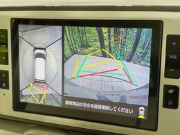 【パノラマモニター】専用のカメラにより、上から見下ろしたような視点で360度クルマの周囲を確認することができます☆死角部分も確認しやすく、狭い場所での切り返しや駐車もスムーズに行えます。