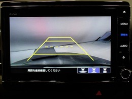 バックも安心のリアカメラ付いています。リアカメラがあると、いつでも安全にバックできますね。死角も減ります。3ビュー切り替え、ガイド線表示なので便利です。