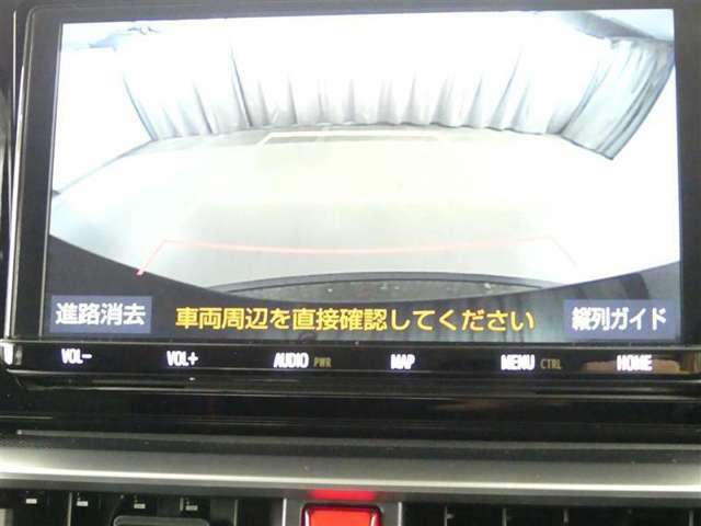 バックガイドモニターで、後方を確認しながら安心して駐車することができます。運転初心者も熟練者も必須の機能ですよ！