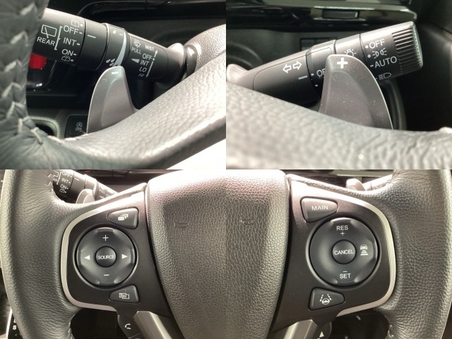 握りやすいハンドルには、オーディオコントロールとクルーズコントロールスイッチが装備されており、ハンドルから手を離さずに操作が出来ます。感覚で操作ができて便利で安全ですね！