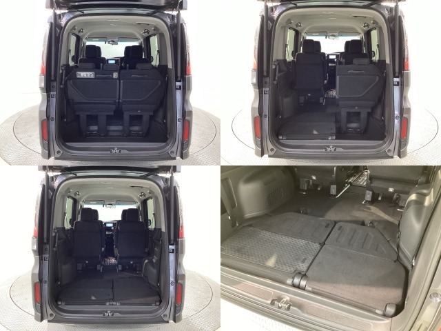 後席を倒すとフラットにすることが出来ます。簡単シートアレンジで広々としたラゲッジスペースに早変わり！普段使いにもお出かけにも大活躍です☆