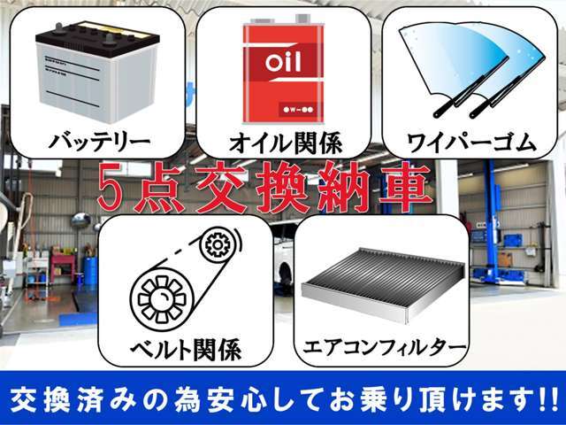 当社では徹底整備を実施します。　写真の部品と併せて、リモコンキー電池、スパークプラグも交換を致します。　当社で販売時には消耗品もリセットします！！