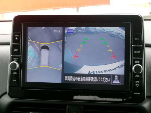 アラウンドビューモニター搭載車です。360度見渡せるカメラで苦手な駐車も安心です。