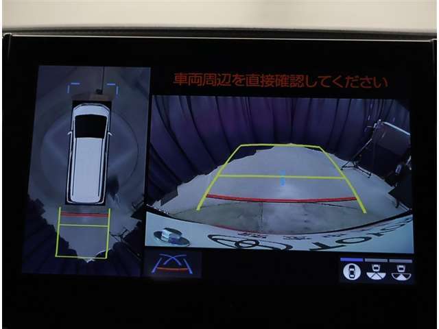 バックガイドモニターで、後方を確認しながら安心して駐車することができます。運転初心者も熟練者も必須の機能ですよ！