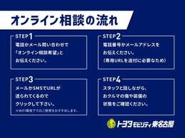 ご希望の場合はお問い合わせ時に「オンライン相談希望」とお伝えください。ご指定いただいたメールアドレスにオンライン相談用URLを送りますので、あとはクリックするだけです