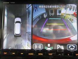 お車を上から見下ろしたような視点で駐車できる便利な全方位モニターも装備しています！