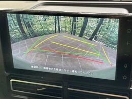 【バックカメラ】駐車時に後方がリアルタイム映像で確認できます。大型商業施設や立体駐車場での駐車時や、夜間のバック時に大活躍！運転スキルに関わらず、今や必須となった装備のひとつです！