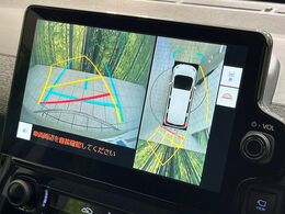 【パノラミックビューモニター】専用のカメラにより、上から見下ろしたような視点で360度クルマの周囲を確認することができます☆死角部分も確認しやすく、狭い場所での切り返しや駐車もスムーズに行えます。