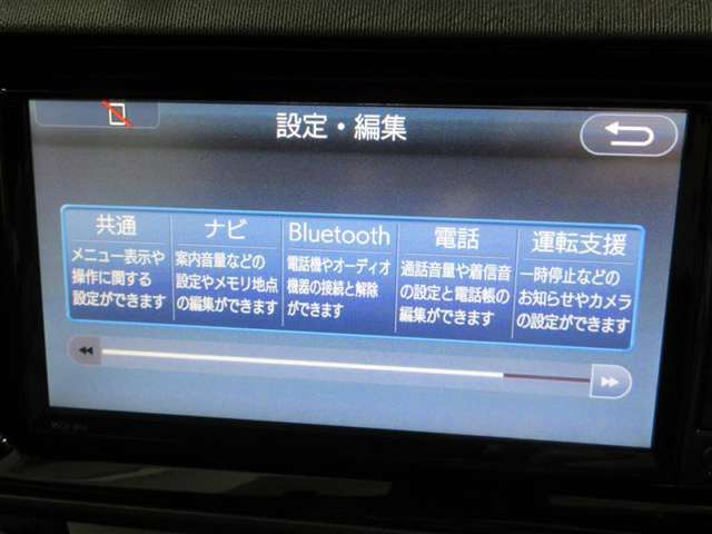 ナビメインメニュー。