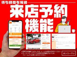 来店予約機能のご利用でスムーズに来店予約が可能です！手順は簡単！1.来店予約をするをタップ2.来店日時を選択3.来店希望時間をタップでOK！24時間いつでもどこでも予約が可能です！これにて予約が完了します！
