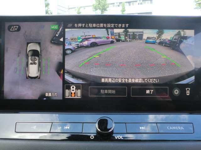 真上から見ている感じなので回りが良く見えて駐車が楽です・駐車が苦手な方でもナビが教えてくれます