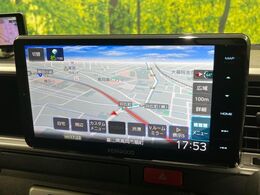 【9インチナビゲーション】目的地までしっかり案内してくれる使いやすいナビ。Bluetooth接続すればお持ちのスマホやMP3プレイヤーの音楽を再生可能！毎日の運転がさらに楽しくなります！！