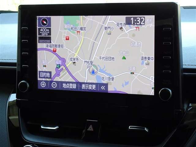 何処へでも行きたい場所へ、安心のトヨタ純正メモリーナビを装備してます。