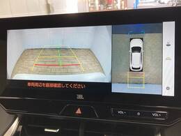 【パノラミックビューモニター】専用のカメラにより、上から見下ろしたような視点で360度クルマの周囲を確認することができます☆死角部分も確認しやすく、狭い場所での切り返しや駐車もスムーズに行えます。