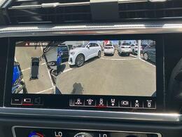 ●サラウンドビューカメラ『車両の4つのカメラから得た映像を合成し、上空から眺めているような映像をモニターに映し出します。車両周辺の歩行者や障害物などの発見に役立ちます。』