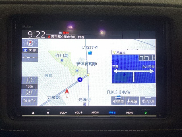 ギャザズメモリーナビ（VXM-197VFEi）が装備されております。純正扱いのナビで保証対象となり、ご安心してお使いいただけます。ホンダ　インターナビに対応しております。