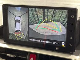 【パノラマモニター】専用のカメラにより、上から見下ろしたような視点で360度クルマの周囲を確認することができます☆死角部分も確認しやすく、狭い場所での切り返しや駐車もスムーズに行えます。
