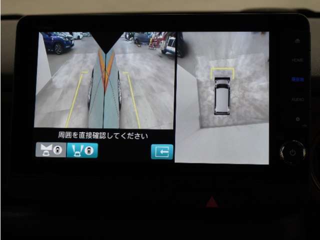 マルチビューカメラシステムは、カメラで映した周囲の映像をナビゲーション画面に表示し、ドライバーの死角を減らすことで運転負荷を軽減する機能です。