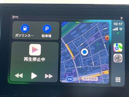 ●Apple　Car　Play：スマホとの有線接続で、ナビ・オーディオ再生などスマホのアプリ機能が画面でも使える便利機能です！