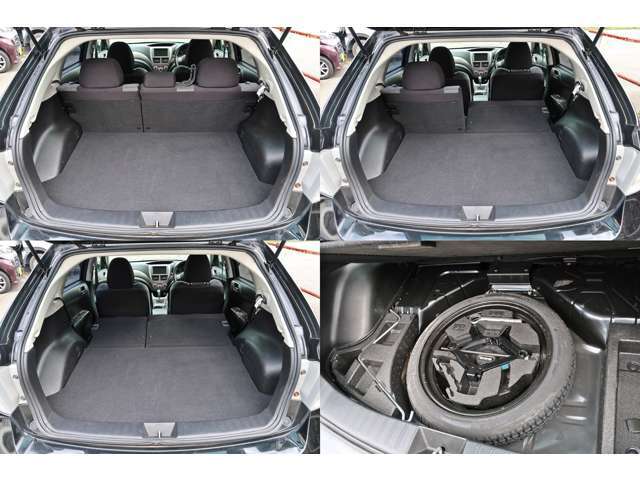 荷室スペースも充分な広さです☆分割可倒式ですので、大きなお荷物も積載OK☆