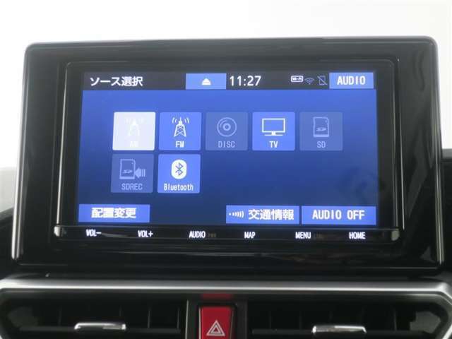 トヨタ純正フルセグTVナビ　AM/FMラジオ　CD/DVD再生　Bluetoothオーディオ　SD録音