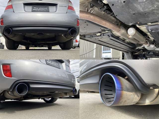 HKS製ターボマフラー装着！こちらのマフラーはターボ車専用に作られたマフラーで低排圧、静音でありながらパワーアップを実現！中間パイプからの交換ですがレゾネーターが追加され音質はとても静かです！