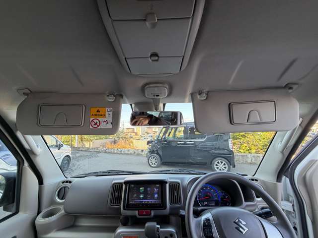 サンバイザーも大きめでサングラスいらず！