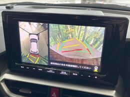 【パノラマモニター】専用のカメラにより、上から見下ろしたような視点で360度クルマの周囲を確認することができます☆死角部分も確認しやすく、狭い場所での切り返しや駐車もスムーズに行えます。