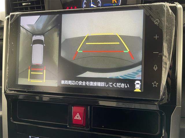 【全周囲カメラ】真上から見たような映像が流れ、便利かつ大変見やすく安全確認もできます！駐車が苦手な方にもオススメな便利機能です！全方位カメラ/パノラミックビューモニター/アラウンドビューモニター