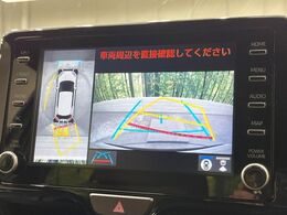 【パノラミックビューモニター】専用のカメラにより、上から見下ろしたような視点で360度クルマの周囲を確認することができます☆死角部分も確認しやすく、狭い場所での切り返しや駐車もスムーズに行えます。