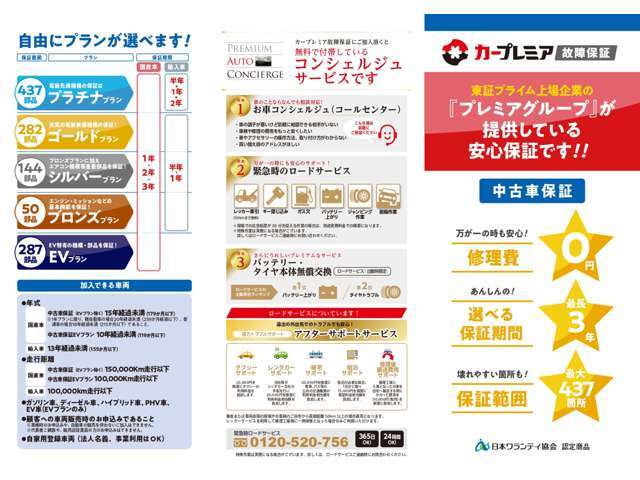 選べる5プラン！車種やご予算に応じて最適なプランをご案内します！全国対応なので、遠方のお客様でも安心！詳しくはスタッフまで！