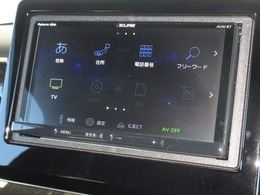 ナビゲーションはイクリプスメモリーナビ(AVNR7)を装着しております。AM、FM、CD、DVD再生、Bluetooth、音楽録音再生、TVがご使用いただけます。初めて訪れた場所でも安心ですね！