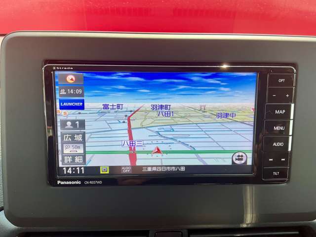 パナソニック製メモリーナビゲーションはタッチパネルで操作も簡単！