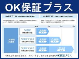 【OK保証プラス】OK保証の期間をプラス1年またはプラス2年延長する「OK保証プラス」（有料）をおすすめしております。ご購入後も安心してお車にお乗りいただくため、お車のご購入時にぜひご検討ください。