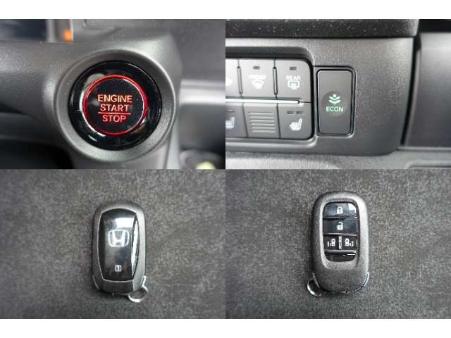 ☆ECONモード☆車全体を低燃費モードに自動制御☆ホンダスマートキー☆ポケットやバックに携帯していればボタン一つで施錠＆解除☆
