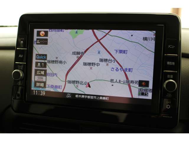 ナビゲーション付きで初めての場所では大変便利で助かる装備です。