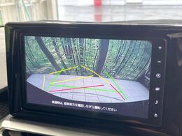 【バックカメラ】駐車時に後方がリアルタイム映像で確認できます。大型商業施設や立体駐車場での駐車時や、夜間のバック時に大活躍！運転スキルに関わらず、今や必須となった装備のひとつです！