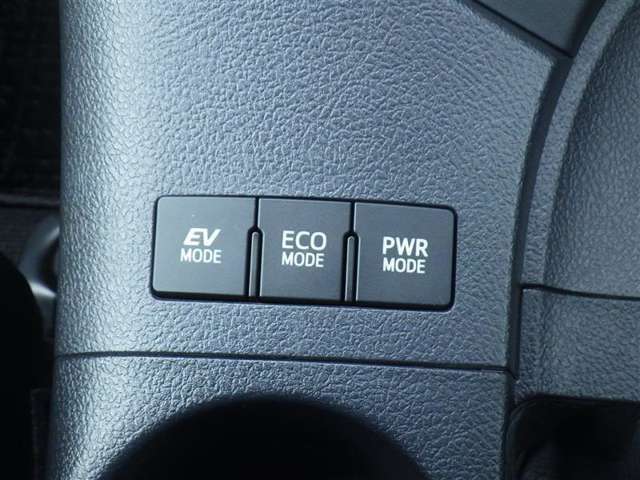パワーモード、エコモード、EVモード付きです。エコモードに切り替えることで、燃費の向上をサポートしてくれます！