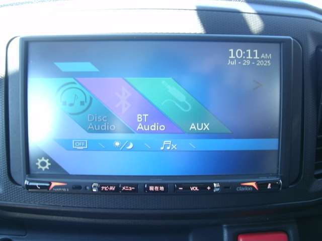 クラリオンナビ装着！FM/AM/CD/Bluetooth機能も使用可能です！