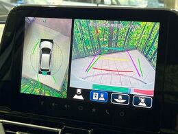 【全方位モニター用カメラ】専用のカメラにより、上から見下ろしたような視点で360度クルマの周囲を確認することができます☆死角部分も確認しやすく、狭い場所での切り返しや駐車もスムーズに行えます。