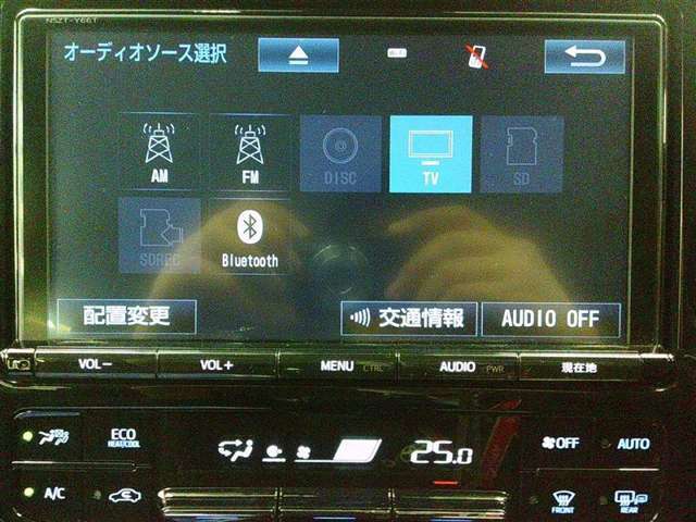 嬉しい装備です♪フルセグTV・DVD再生・Bluetoothオーディオに対応しています！！