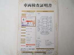 車両の状態が分かる「車両検査証明書」発行しておりますので、ご来店時にはご確認ください