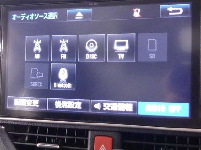 DVD/CD/フルセグTV/AM/FMオーディオが装備されております。