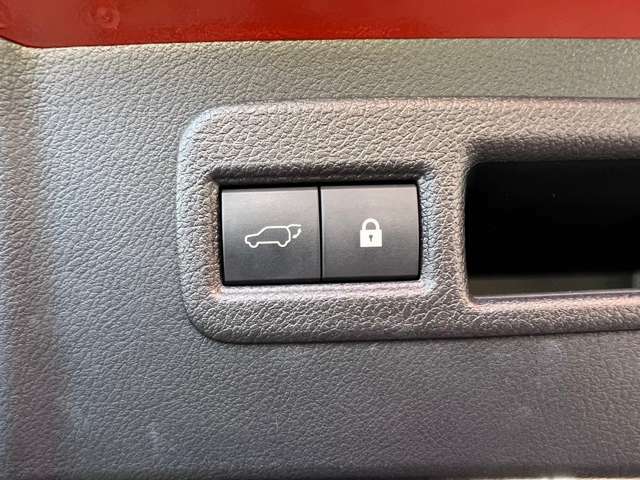 電動リアゲート：ボタン一つで開閉ができ、荷物などで両手がふさがっている状態でも簡単に開閉できる便利機能です！
