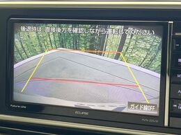 【バックカメラ】駐車時に後方がリアルタイム映像で確認できます。大型商業施設や立体駐車場での駐車時や、夜間のバック時に大活躍！運転スキルに関わらず、今や必須となった装備のひとつです！