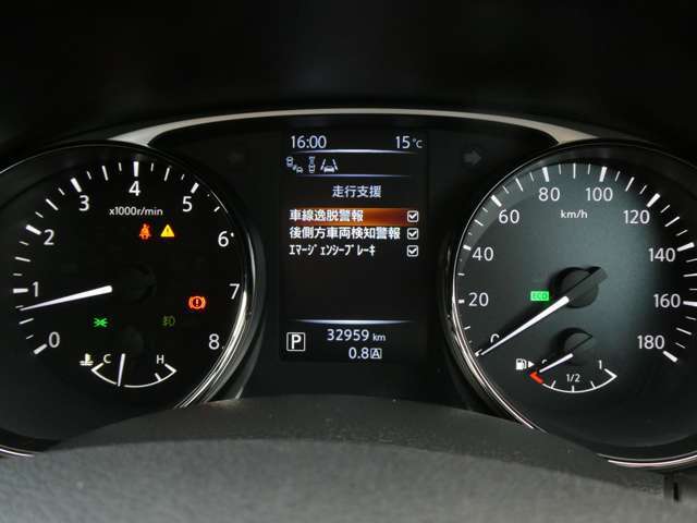 スポーティーで視認性の良いスピードメーター。