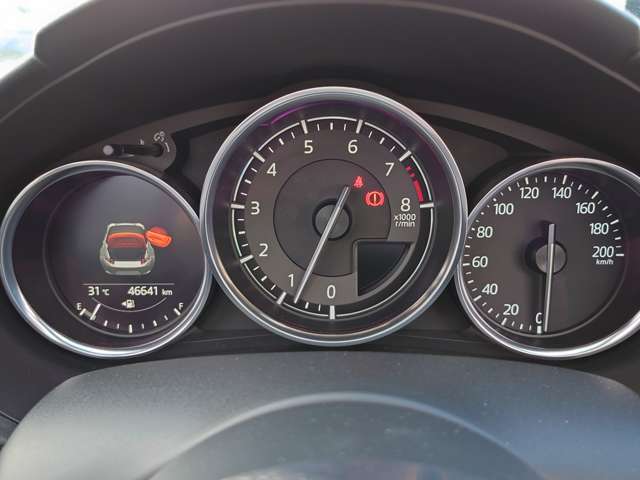 シンプルで見やすいメーター類