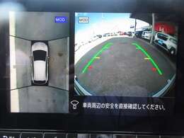 お車を上から見下ろしたような視点で駐車できる便利なアラウンドビューモニターも装備しています！